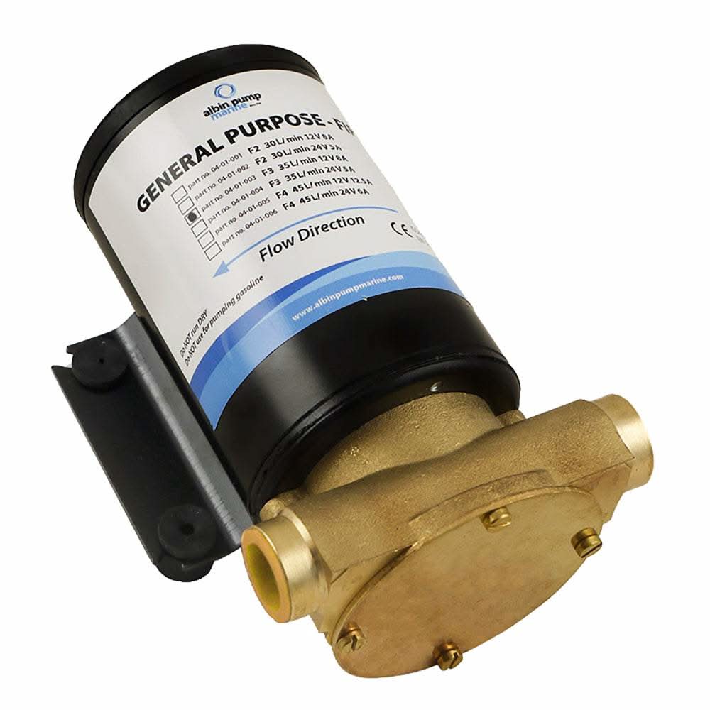 Albin Pump Marine General Purpose Pump FIP F3 24V brass body stainless steel shaft high quality impeller