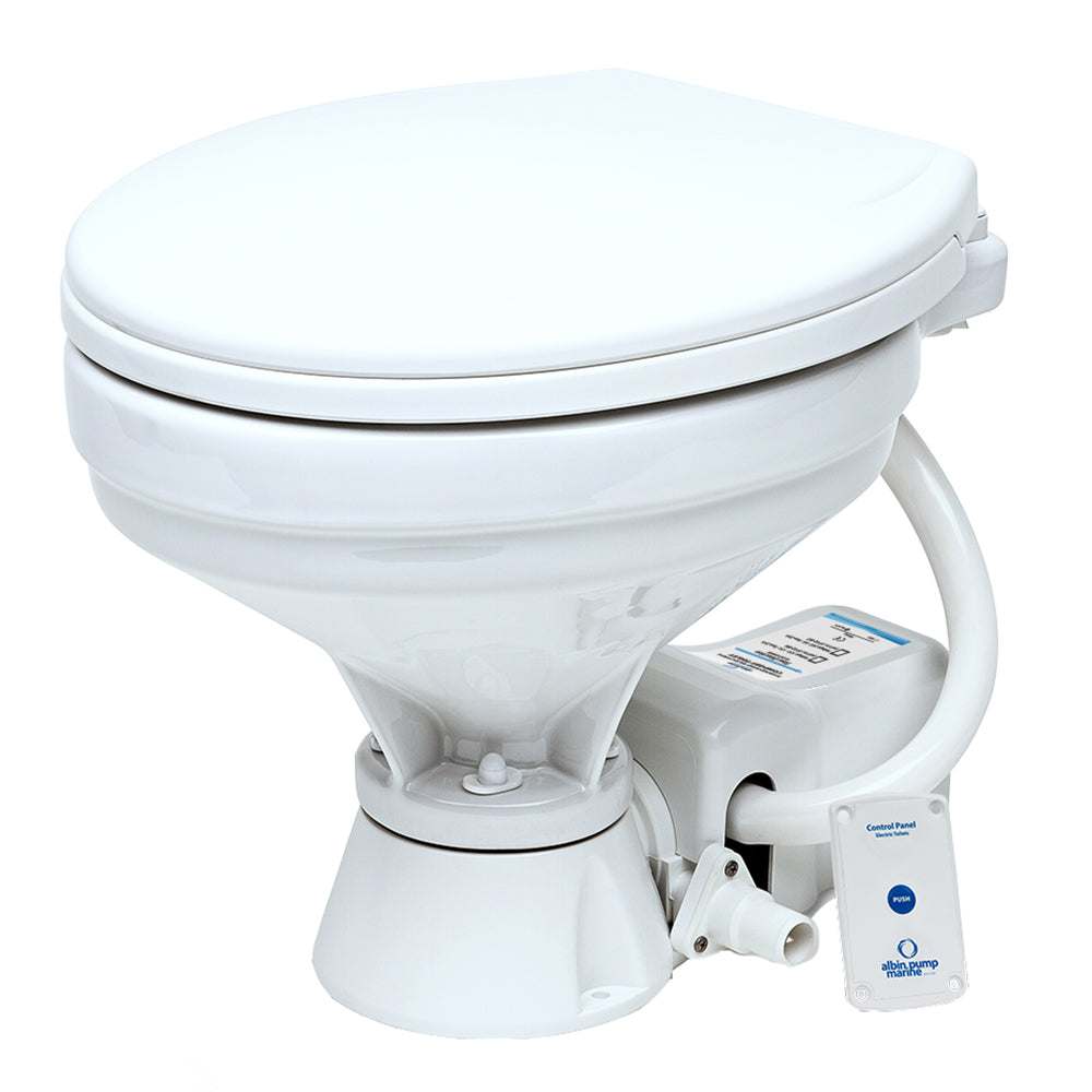 Albin Pump Marine Toilet Standard Electric EVO Comfort 24V with ceramic bowl and one-touch control panel