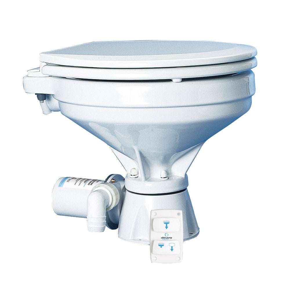 Albin Pump Marine Toilet 12V silent electric marine toilet with ceramic bowl and softclose seat
