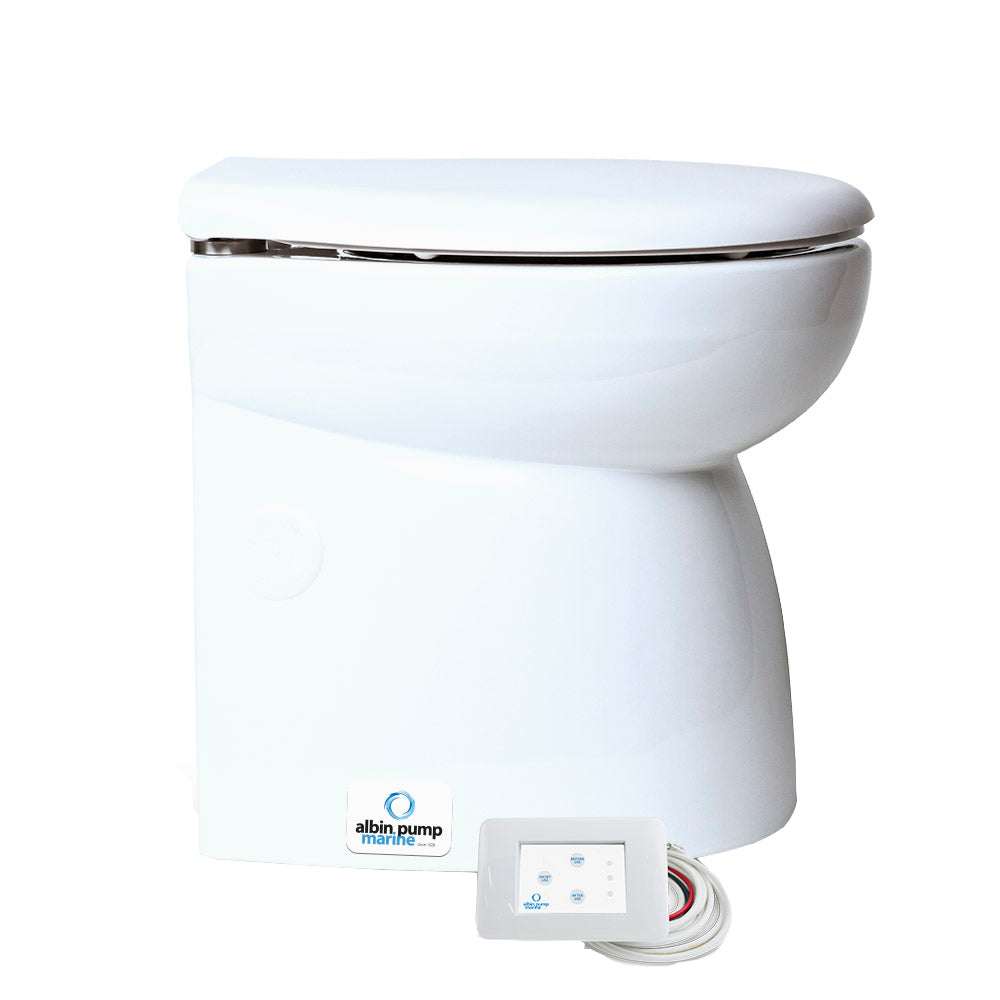 Albin Pump Marine Toilet Silent Premium 12V electric marine toilet with silent operation and ceramic bowl