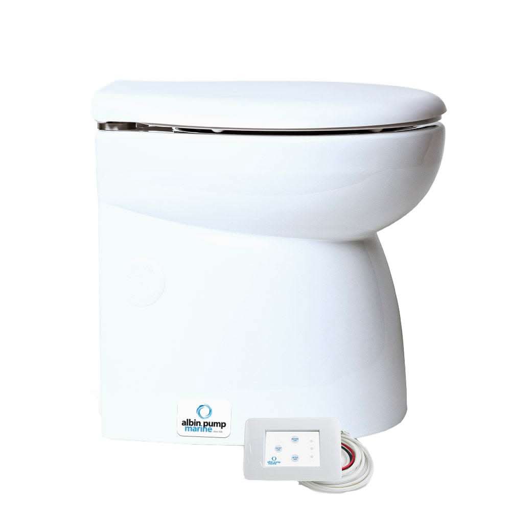 Albin Pump Marine Toilet Silent Premium 24V electric marine toilet with ceramic bowl and electronic control panel