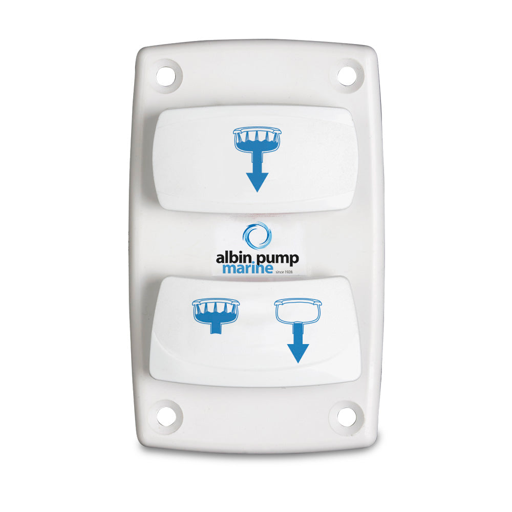 Albin Pump Marine Control Silent Electric Toilet Rocker Switch - 07-66-025