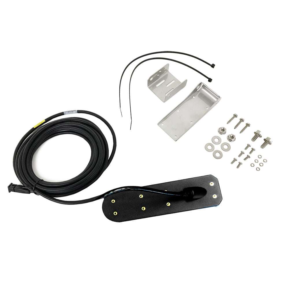 Humminbird XM 9 HW MSI T MEGA Side Imaging+ transom mount transducer with cable and metal bracket components