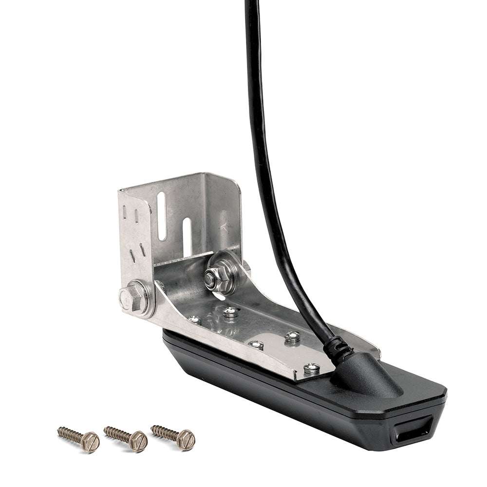 Humminbird XM-14-HW-MDI-T transom mount dual spectrum CHIRP transducer with temperature sensor and metal bracket
