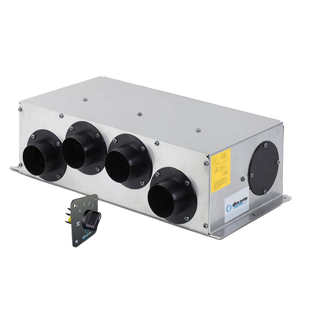 Albin Pump Marine 24V 9kW marine defroster kit with radial blowers and control panel