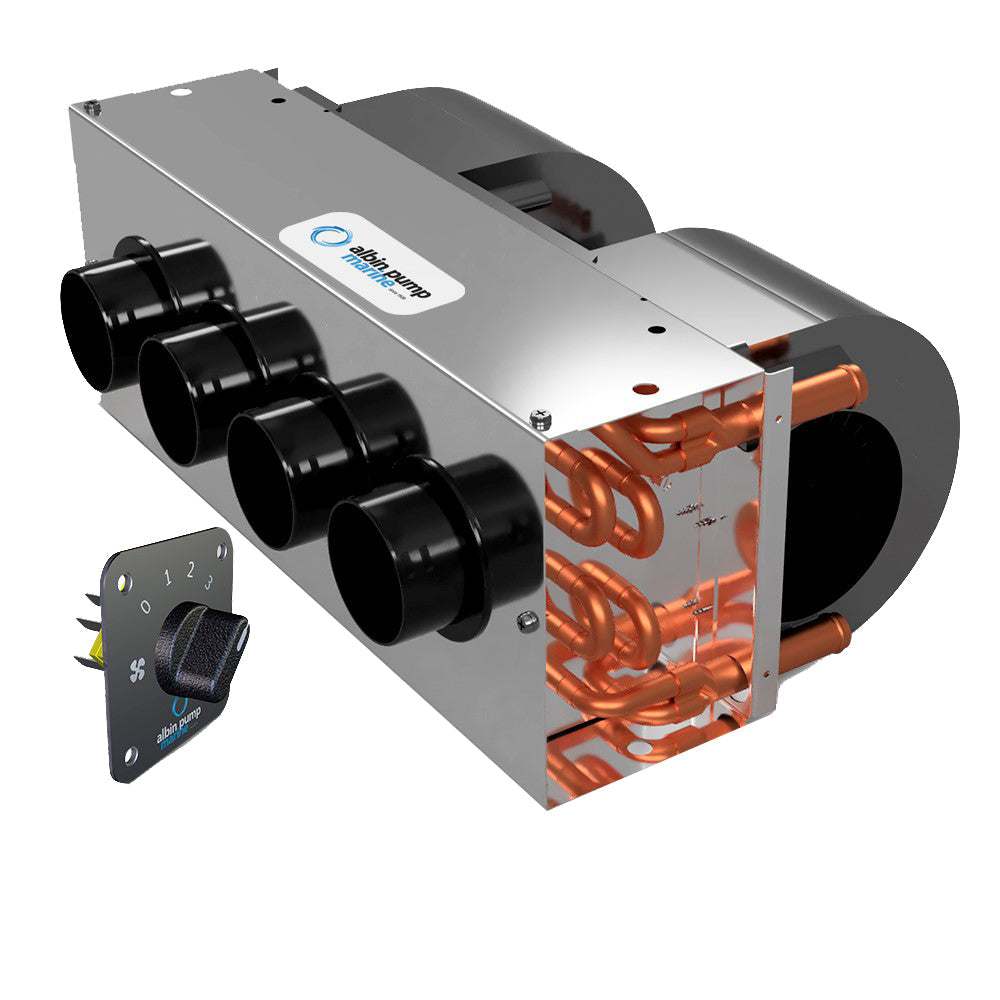 Albin Pump Marine 12kW 12V premium defroster kit with heater coil and radial blowers
