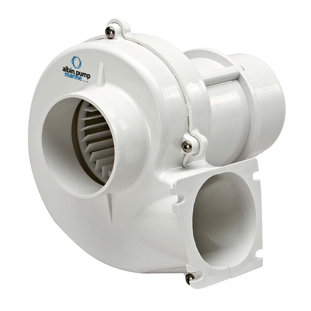 Albin Pump Marine Air Blower 280 Flange 12V white nylon 3-inch flange ventilation fan