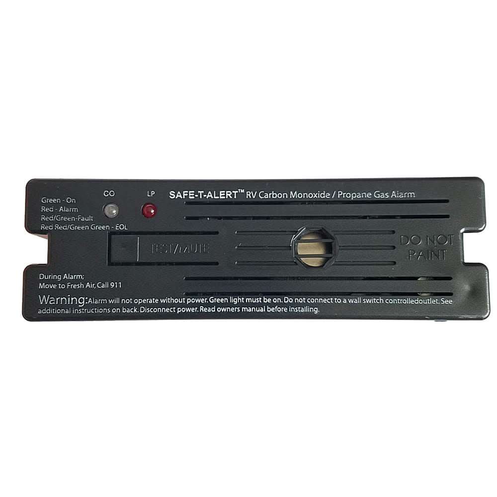 Safe-T-Alert Combo carbon monoxide and propane gas alarm for RV surface mount in black