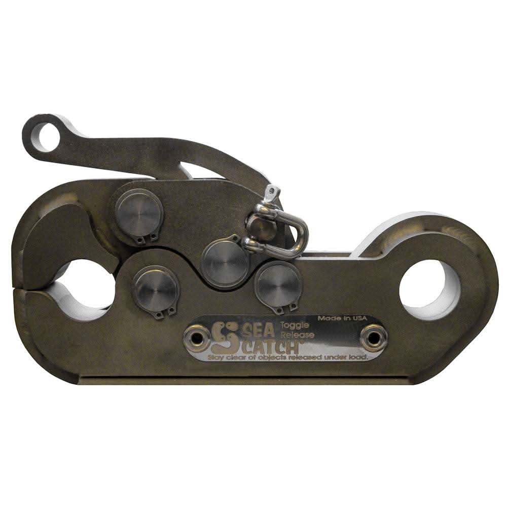 Sea Catch TR8 safety release with 3/4 inch D-shackle, stainless steel, high load capacity