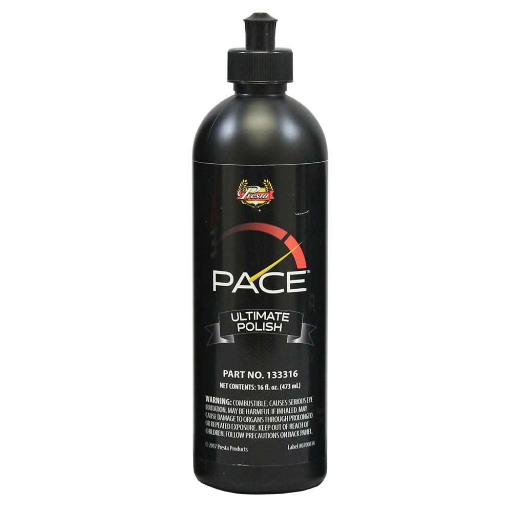 PACE Ultimate Polish 16oz bottle for vehicle finishing and gloss enhancement