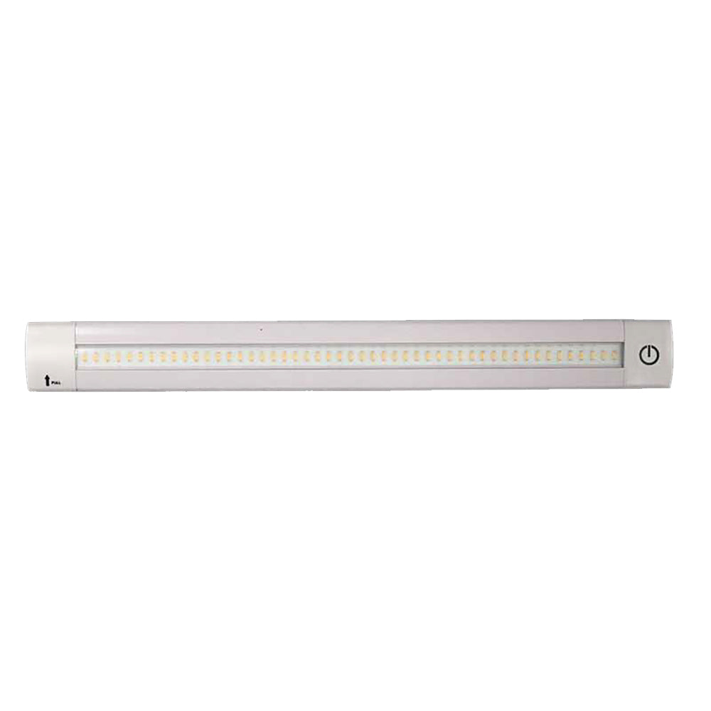 Lunasea Adjustable Linear LED Light with Built-In Dimmer - 12" Warm White with Switch - LLB-32KW-01-00