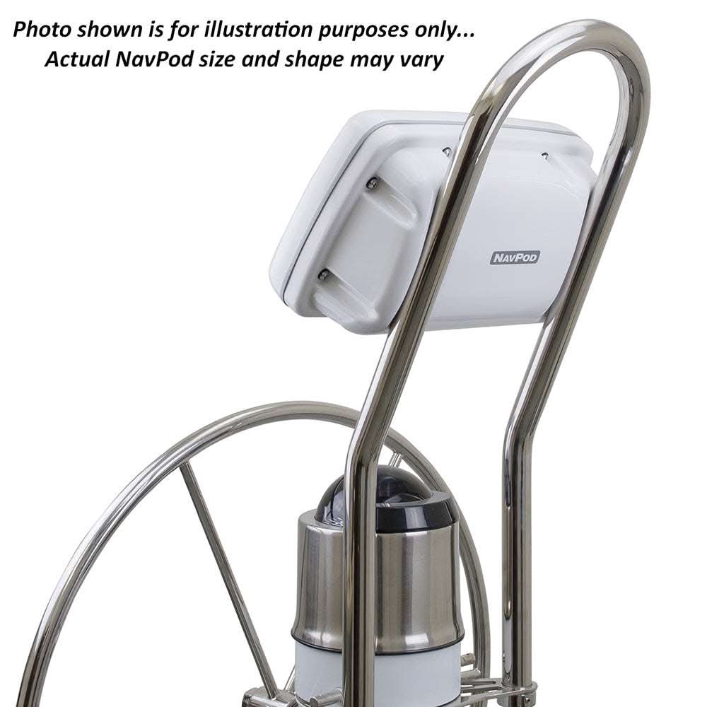 NavPod SystemPod pre-cut for Raymarine AXIOM 9 & 1 with 3.6-inch hole and 9.5-inch wide guard for surface mount using rear brackets