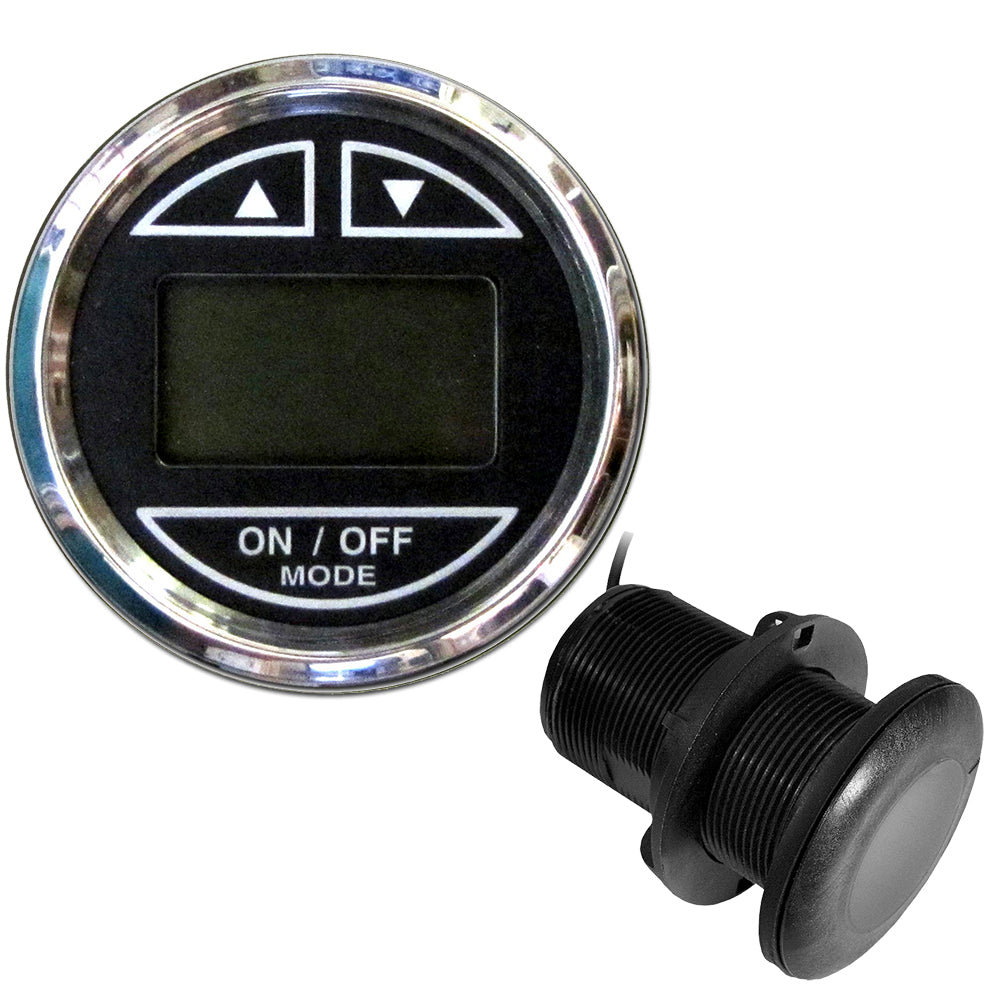 Faria 2" Depth Sounder with Thru-Hull Transducer - Chesapeake Black - Stainless Steel Bezel - 13795