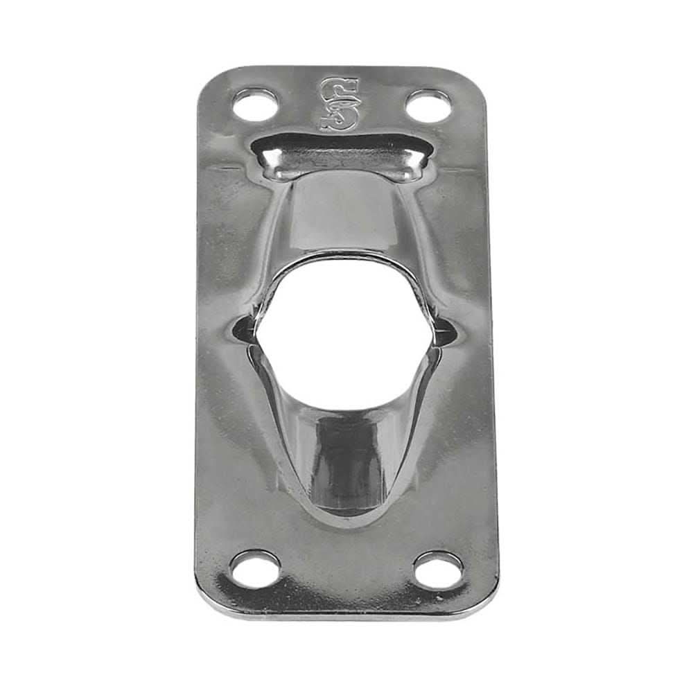 Schaefer Exit Plate/Flat for 1/2 inch halyard line with 4 mounting holes and polished metal finish