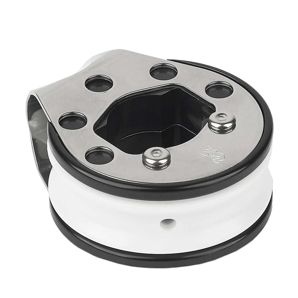 Schaefer Clear Step Lead Block for 1" stanchions with stainless steel and Delrin ball bearing sheave