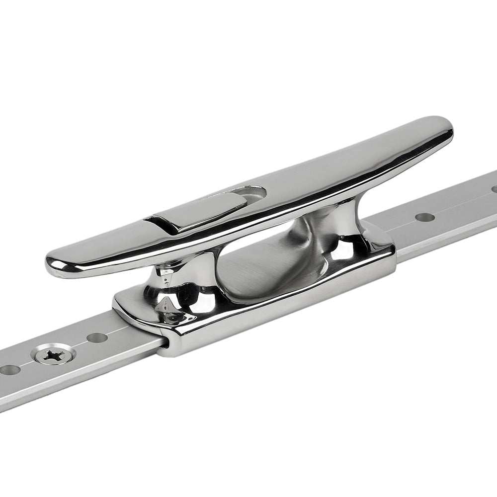 Schaefer Mid-Rail Chock/Cleat stainless steel for 1-1/4" T-Track with 7.5" length and 4500 lbs SWL