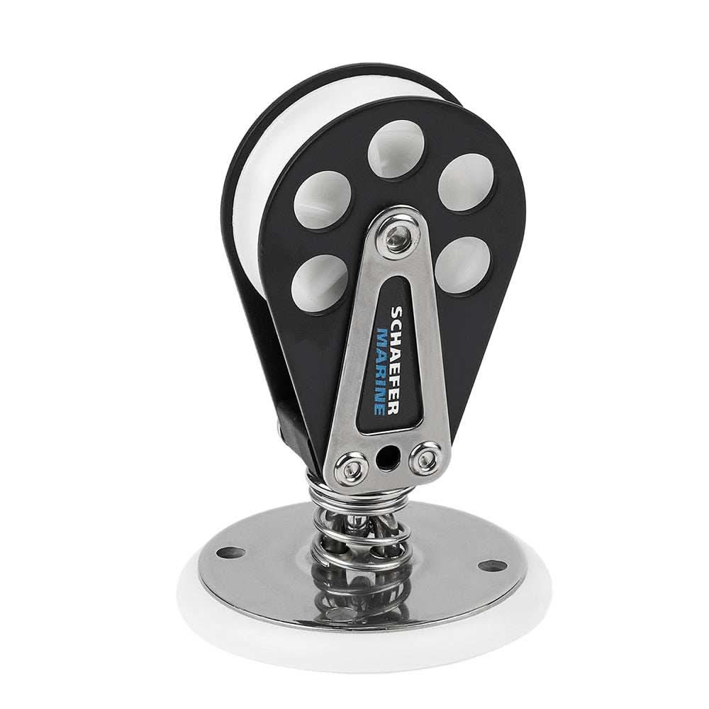 Schaefer Marine Stand-Up Swivel with aluminum block and urethane base, 2-2/8" sheave diameter, 2250 lbs SWL