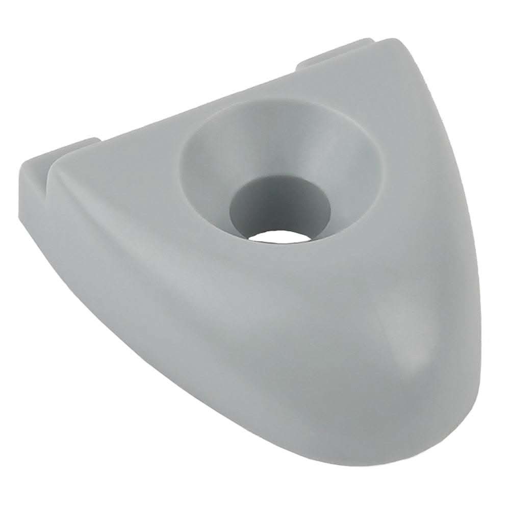 Grey Schaefer T-Track Endstop for 1-inch track with central hole