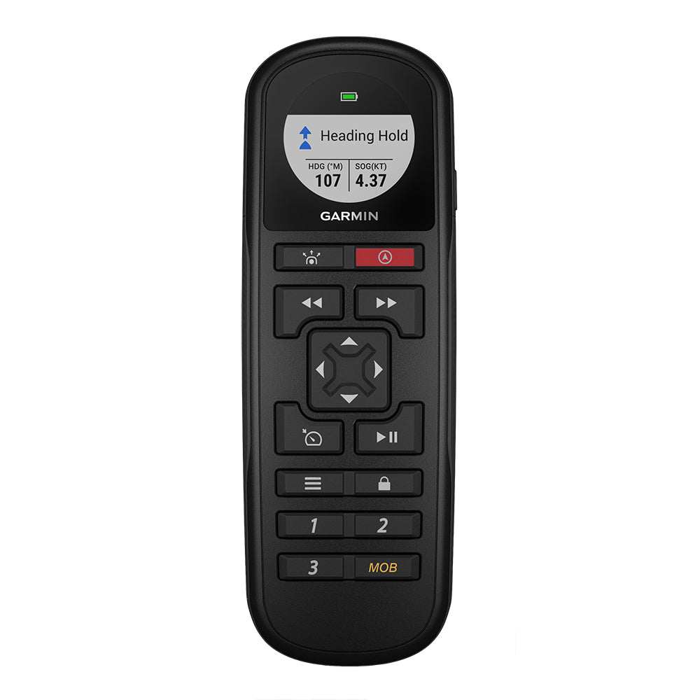 Garmin Reactor Autopilot Remote Control with sunlight-readable display and ergonomic buttons