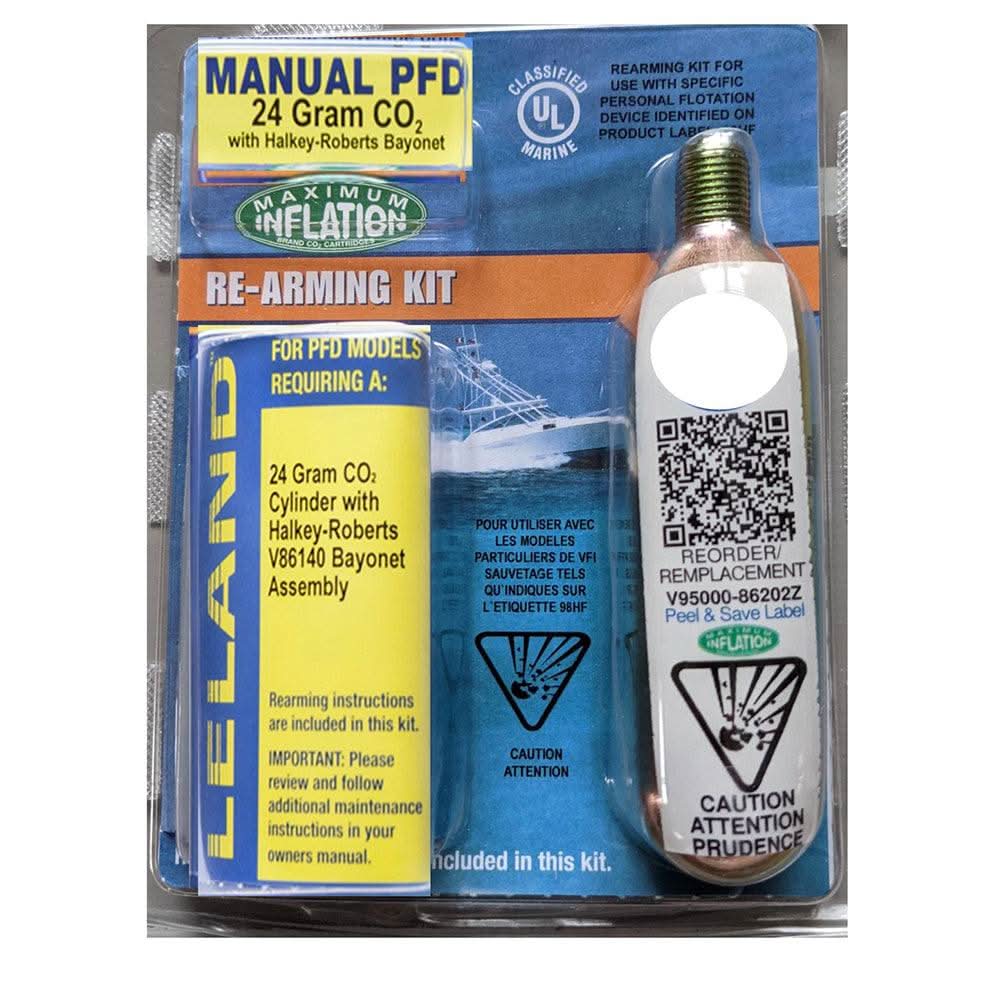 First Watch Re-Arm Kit 24 Gram Manual CO2 Cylinder for PFD Inflation