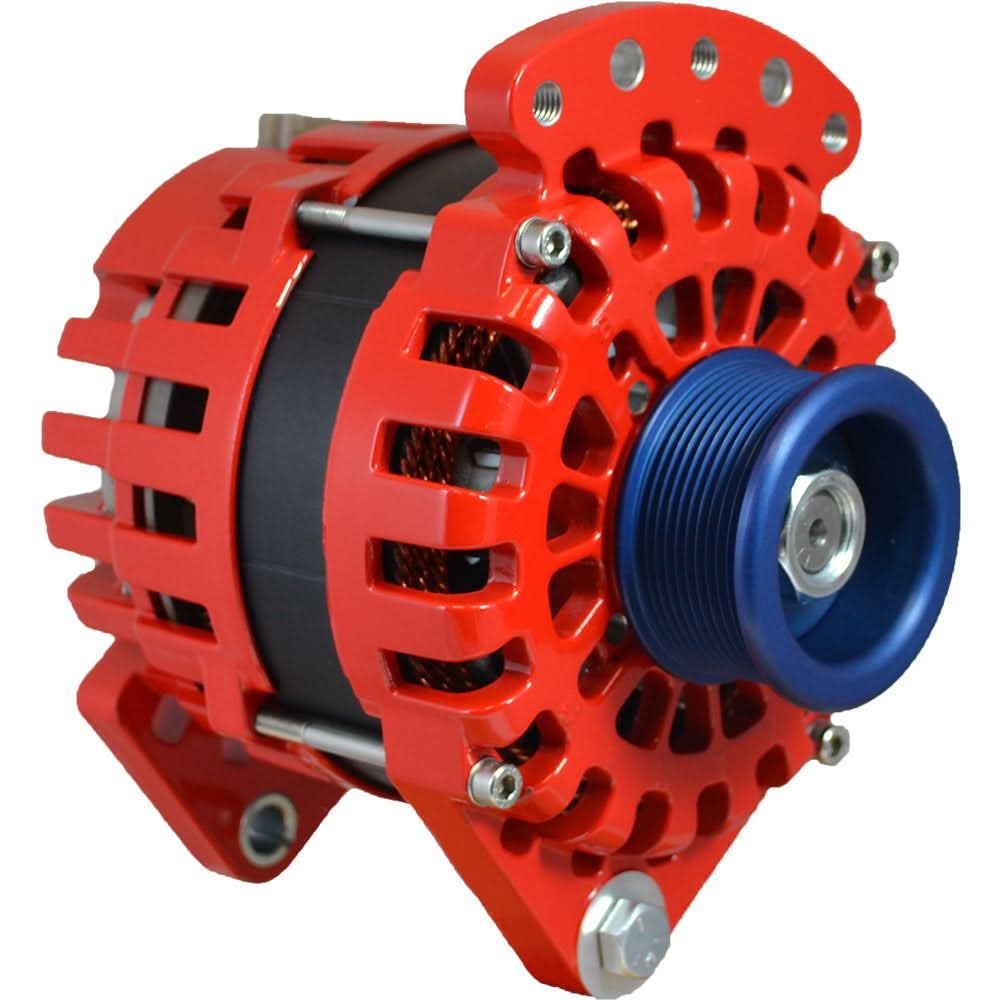 Balmar Alternator 3.15-inch Dual Foot Saddle with J10 Serpentine Pulley 170A 12V marine-grade red alternator