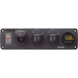 Blue Sea 4368 Water Resistant USB Accessory Panel - 12V Socket, 2x 2.1A Dual USB Chargers, Mini Voltmeter - 4368
