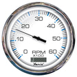 Faria 5" Tachometer with Digital Hourmeter (6000 RPM) Gas (Inboard) Chesapeake White with Stainless Steel - 33863