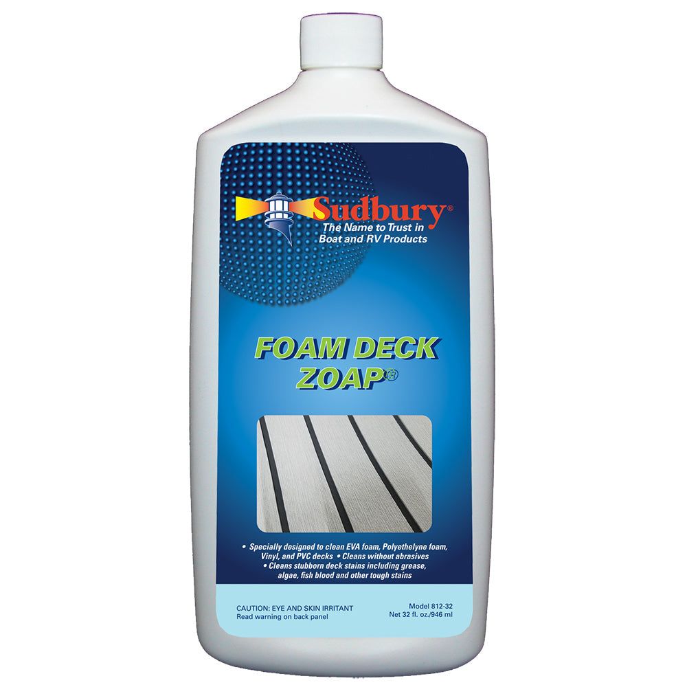 Sudbury Foam Deck Zoap Cleaner 32oz bottle for cleaning EVA foam, polyethylene, vinyl, and PVC decks without abrasives