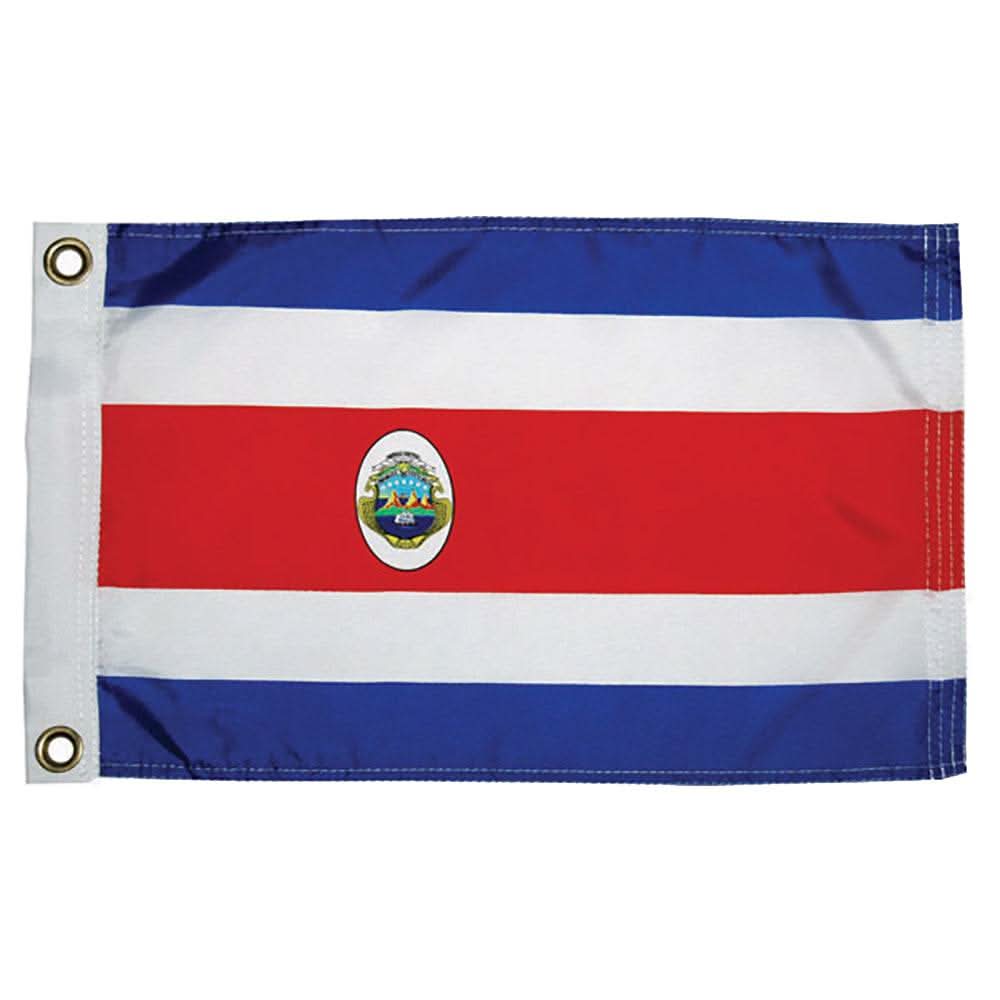 Taylor Made Costa Rican Nylon Flag 12x18 with brass grommets and vibrant colors