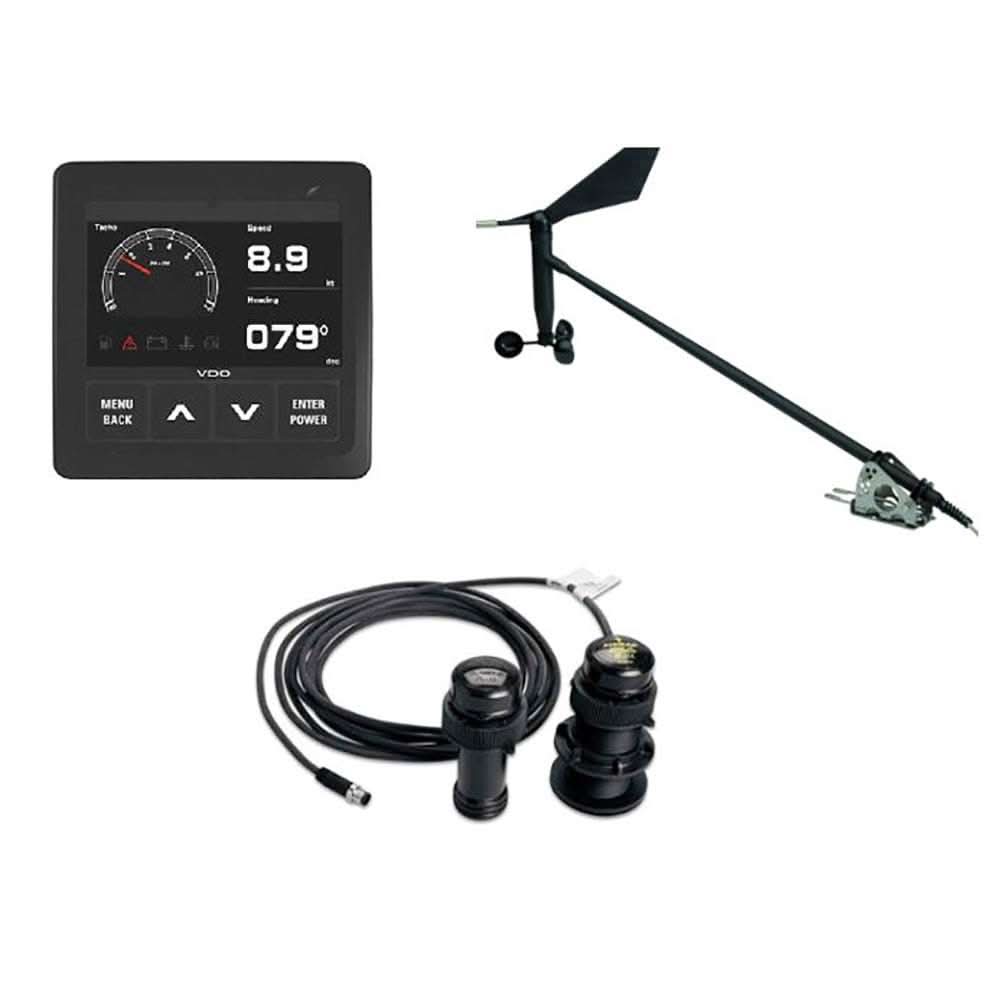 VDO Navigation Kit with 4.3” display, wind sensor, transducer, and cables for sailboats