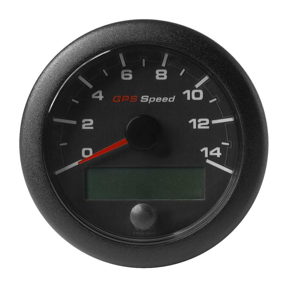 VDO OceanLink GPS speedometer 3-3/8" black dial and bezel 0-14 kn/mph/kmh with integrated GPS