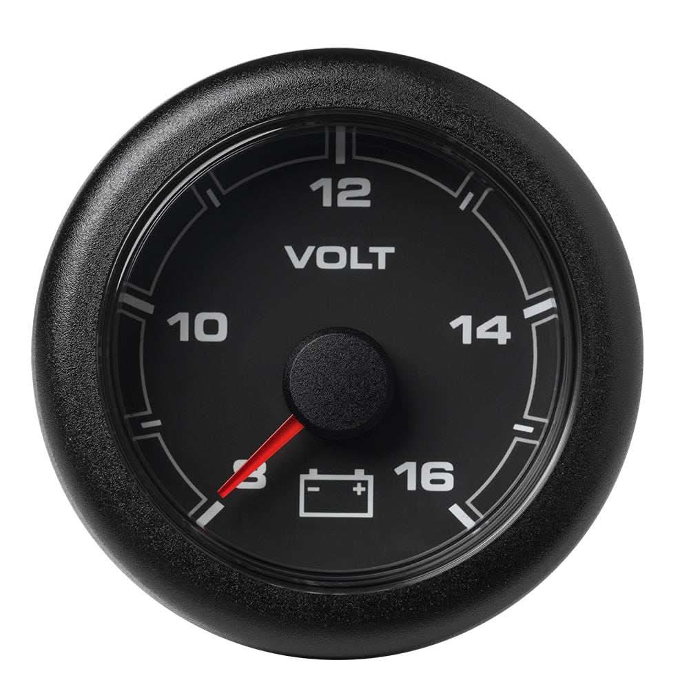 VDO 2-1/16" (52MM) OceanLink black dial battery voltage gauge 8-16V with bezel