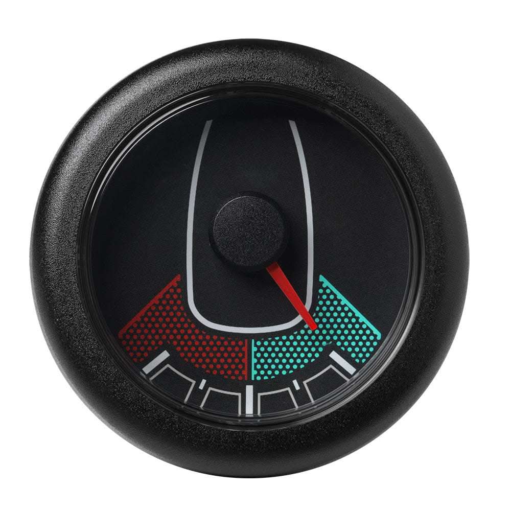 Veratron 52mm OceanLink Rudder Angle Gauge with black dial and bezel showing left and right rudder positions