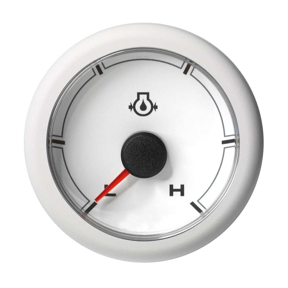 OceanLink engine oil pressure gauge 2-1/16 inch white dial and bezel with low/high 150 PSI display