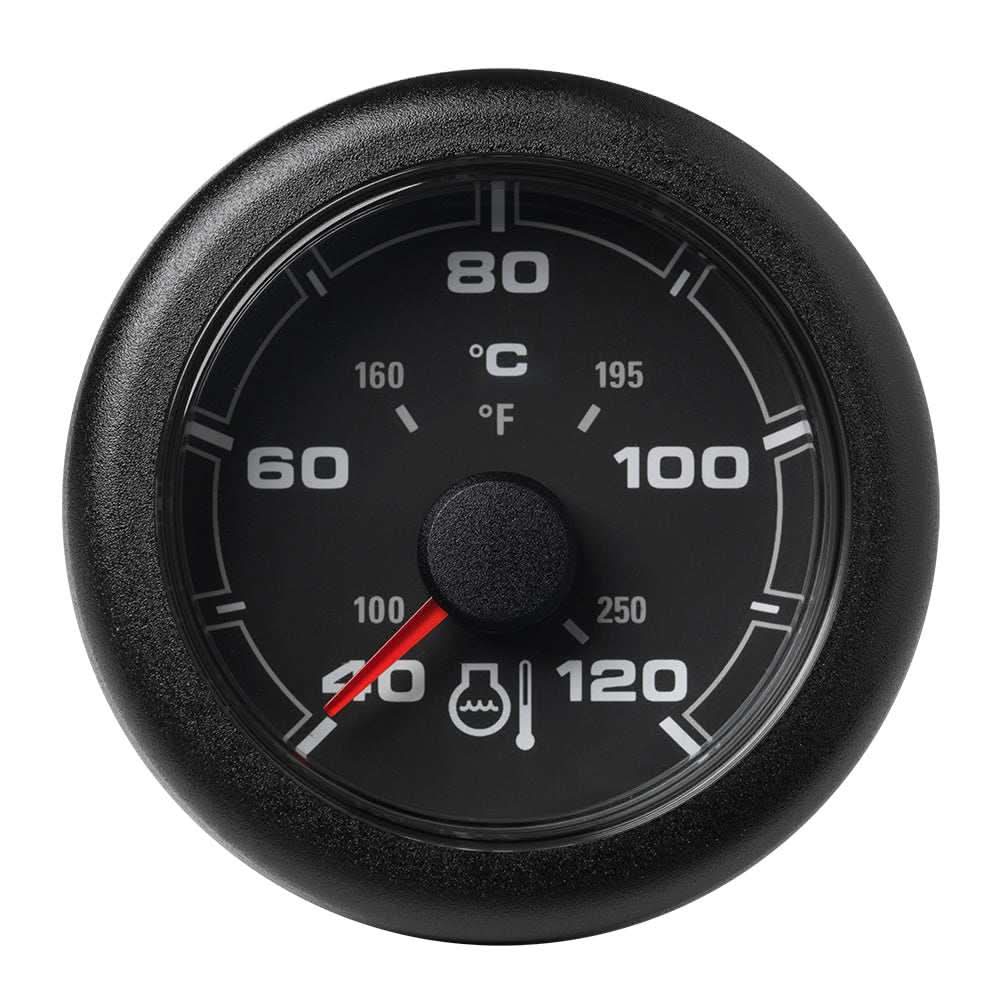 VDO 2-1/16" OceanLink black dial and bezel temperature gauge 120°C 250°F