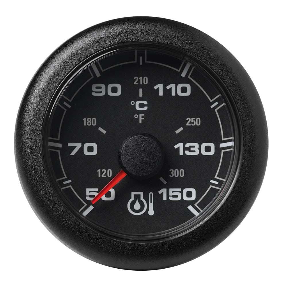 VDO 2-1/16" OceanLink engine oil temperature gauge with black dial and bezel displaying up to 150°C / 300°F