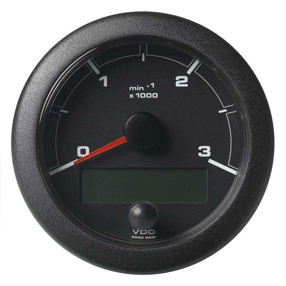 VDO 3-3/8" (85mm) OceanLink NMEA 2000 Tach - 3000 RPM - Black Dial & Bezel - A2C1065660001