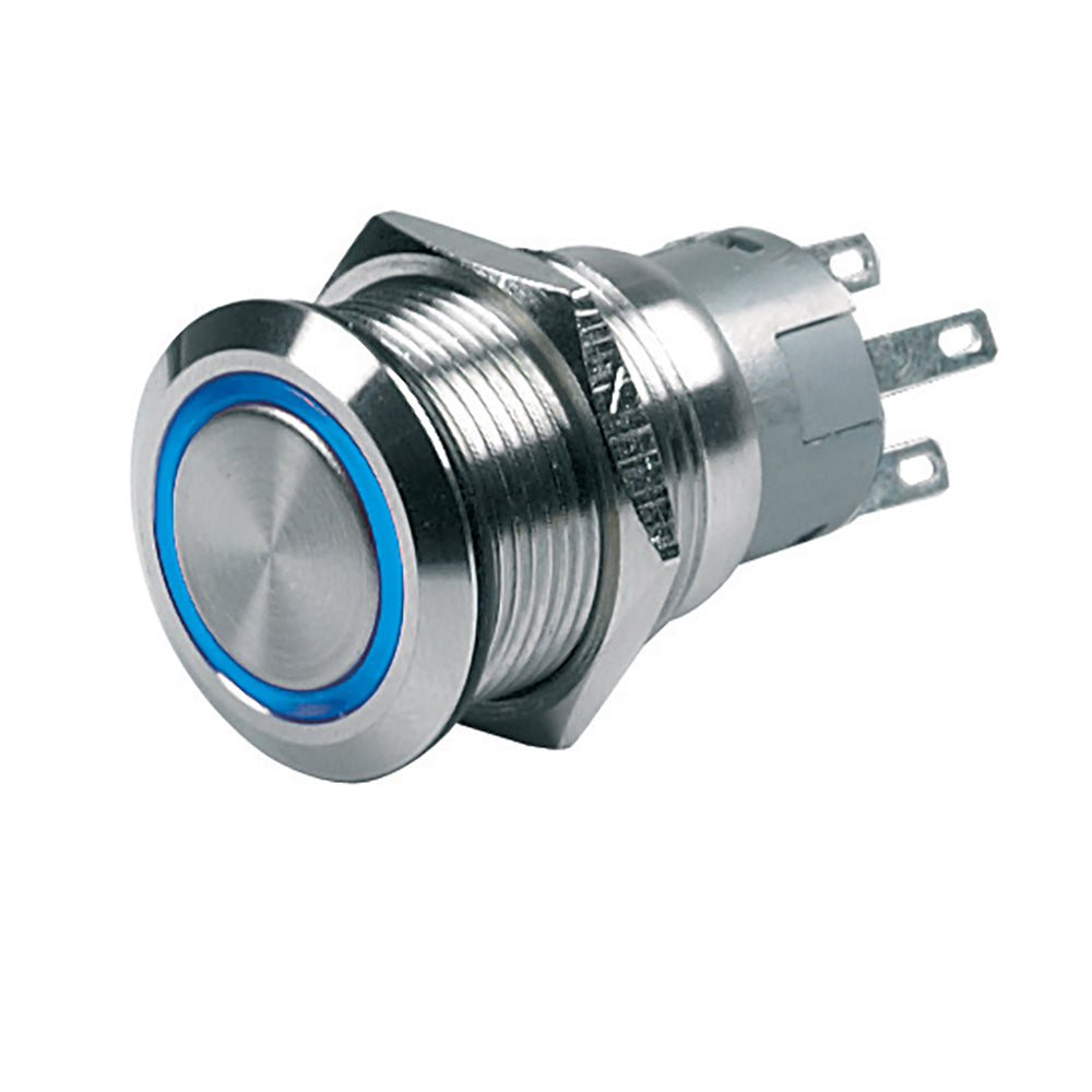 BEP Push-Button Switch 12V Momentary On/Off - Blue LED - 80-511-0004-00