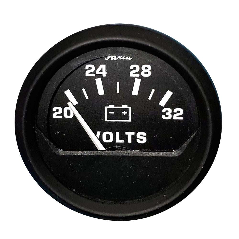 Faria 2 inch voltmeter Euro black 20-30V gauge battery voltage indicator