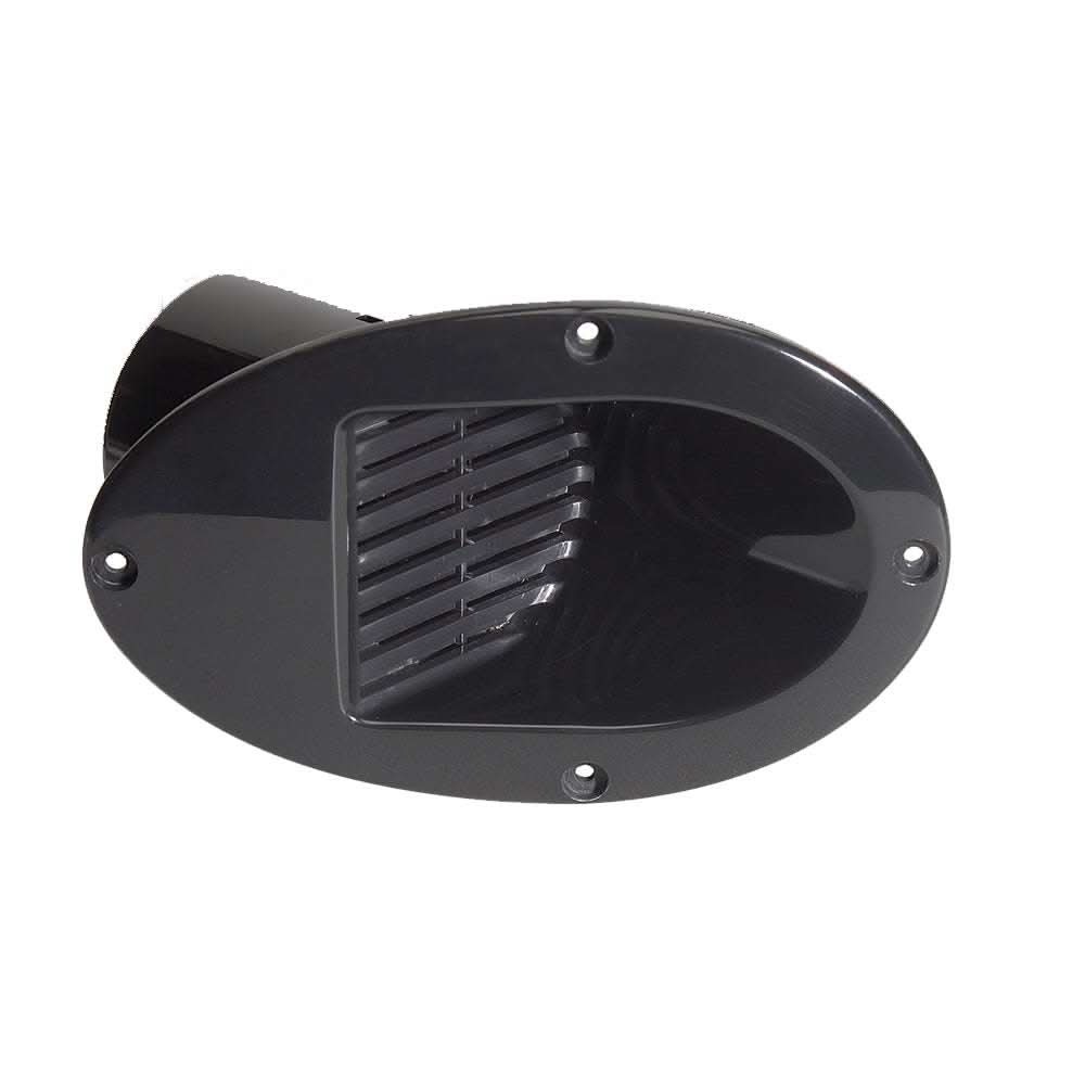 Black Innovative Lighting marine hull mount horn for vessels under 12 meters with water drainage
