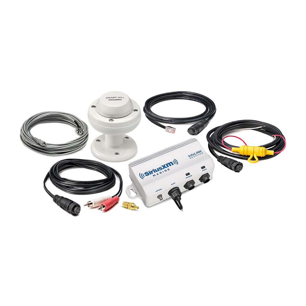 Furuno InfoLINK BBWX4 satellite weather receiver with SiriusXM marine antenna and cables for NavNet TZtouch systems