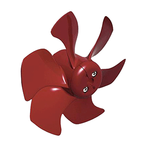 Set Spare 6 Blade Prop D 185mm red boat thruster propeller for VETUS BOW 50-95 models