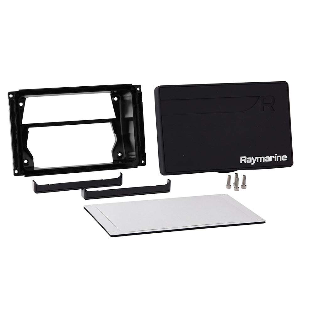 Raymarine black front mount kit for Axiom 7 with suncover and trim pieces