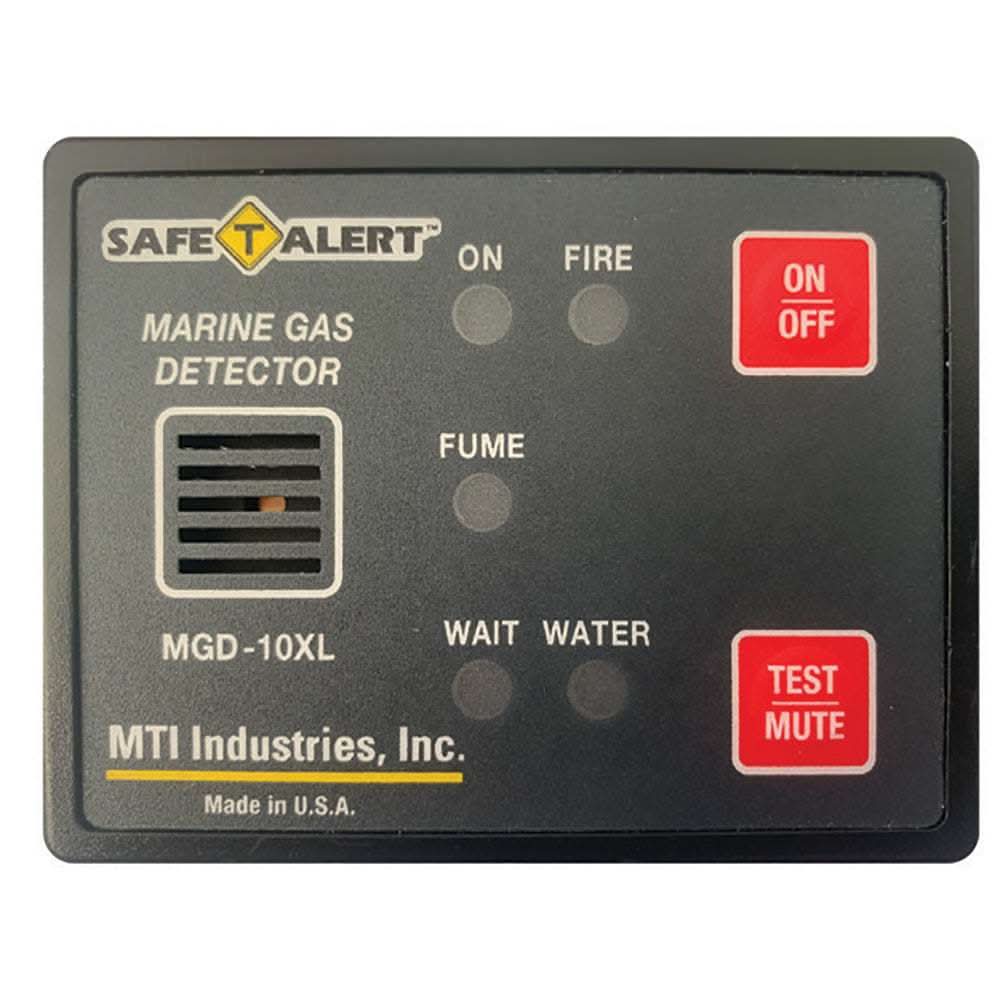 Safe-T-Alert gas vapor alarm MGD-10XL black surface mount with fume, fire, and bilge water indicators