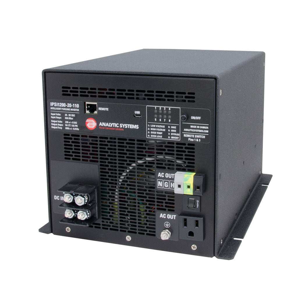 Analytic Systems AC 1200W pure sine wave inverter with 20-40V input and 110V output