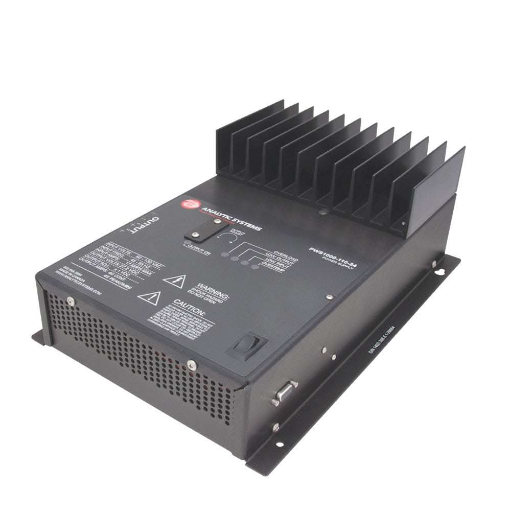 Analytic Systems Power Supply PWS1000-110-24 converting 110AC to 24DC 40A with rugged design and advanced protections