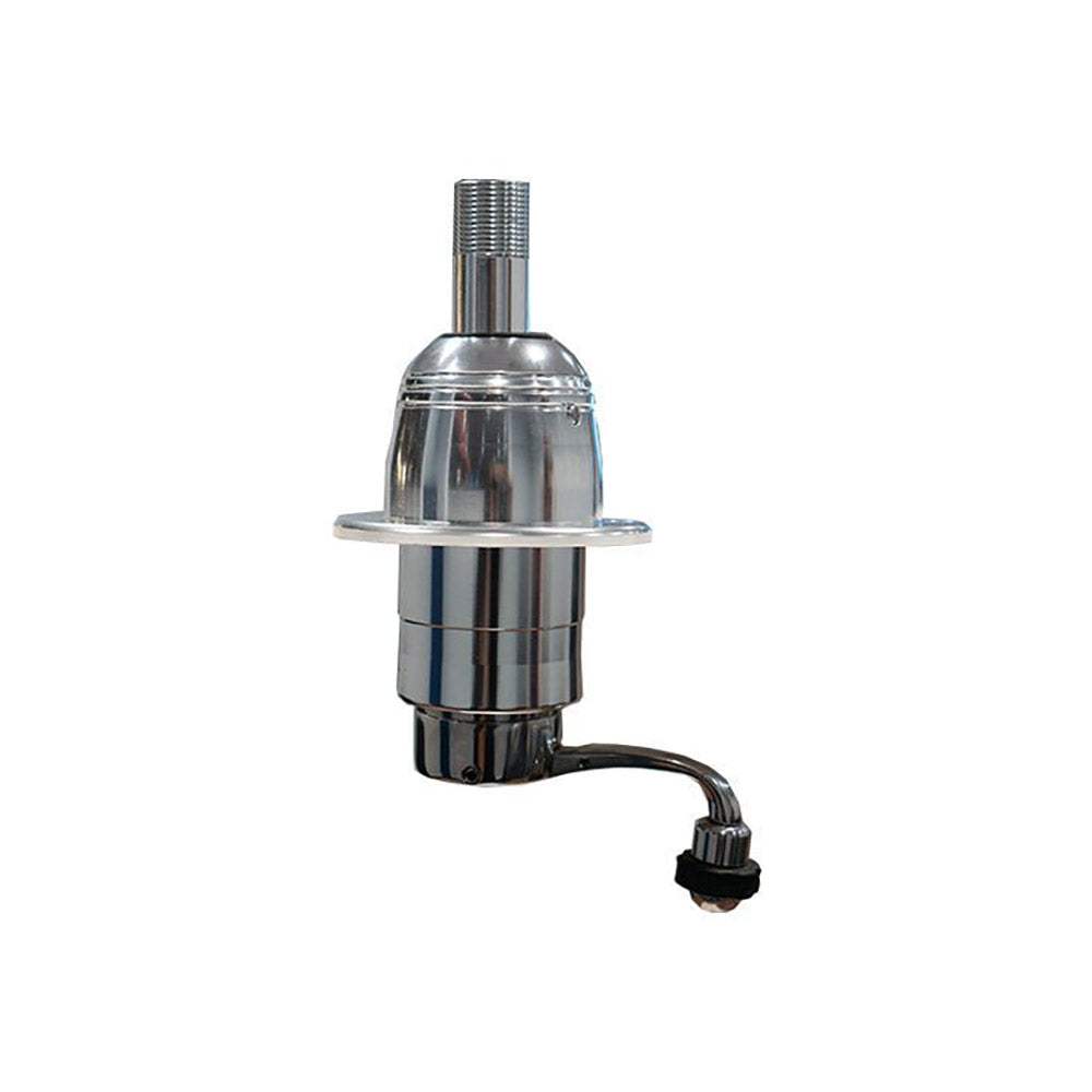 TACO Grand Slam 800 VHF Antenna Mount with stainless steel crank handle and anodized aluminum body for safe antenna raising and lowering on boats.