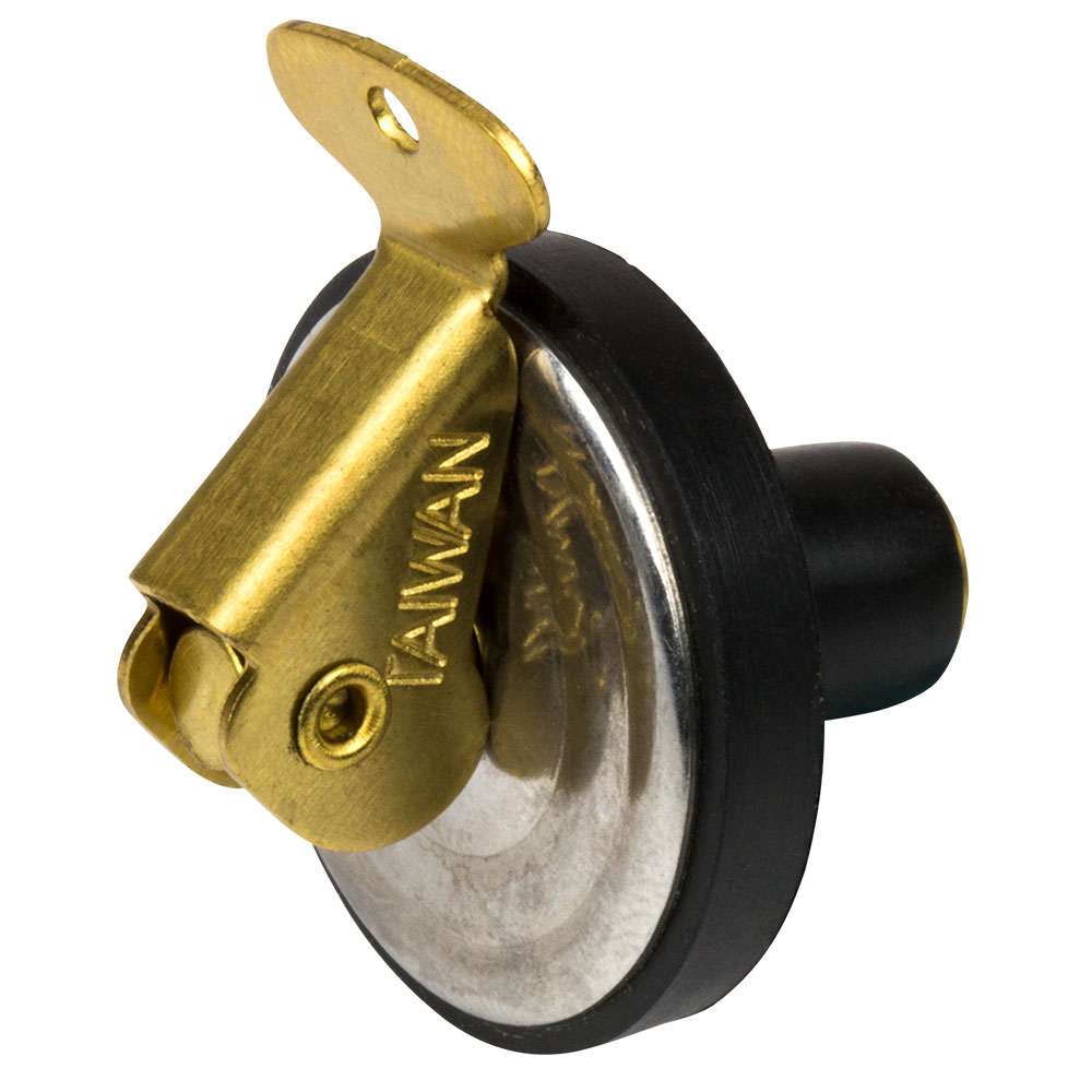 Sea-Dog Brass Baitwell Plug 3/8 inch with cam action nitrile rubber and brass lever lock