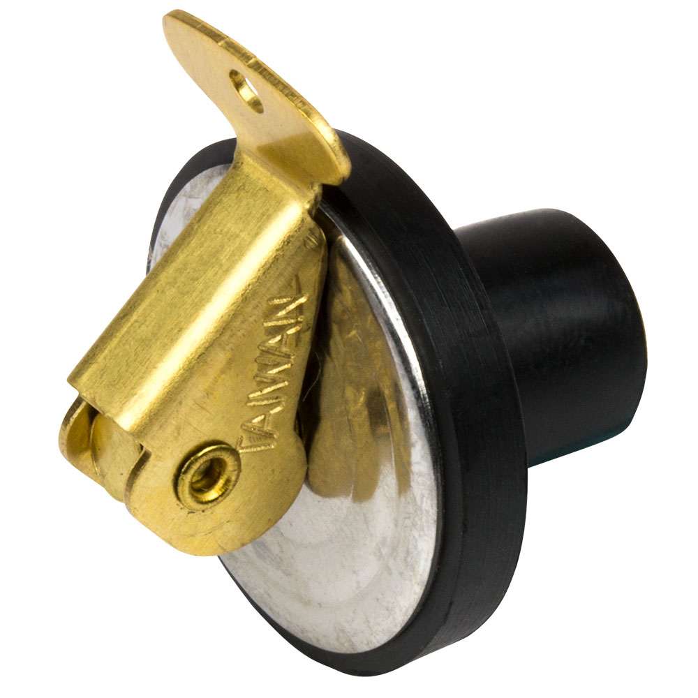 Sea-Dog Brass Baitwell Plug 1/2 inch with cam action nitrile rubber seal and brass lever lock mechanism