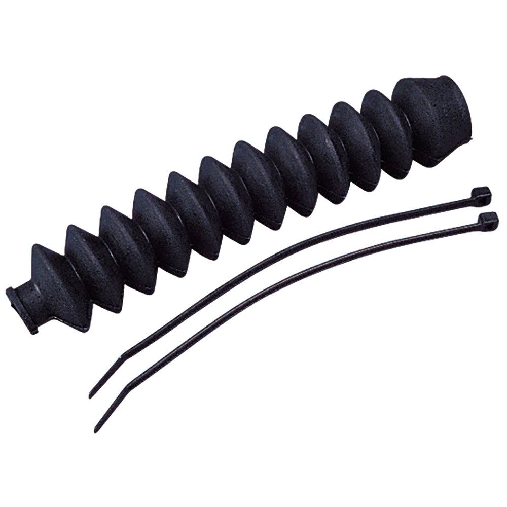 Sea-Dog Steering Cable Boot with two cable tie clamps, durable molded rubber protection for steering cables